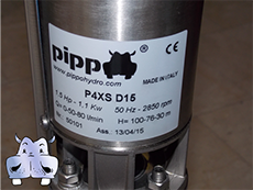 etichetta pompa pippo water pumps e4xp