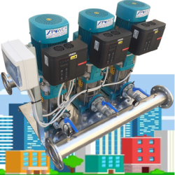 XP- Gruppi aumento pressione tre (3) pompe asse verticale