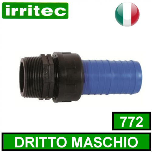 Raccordo art.772 maschio per Flat hose Irritec