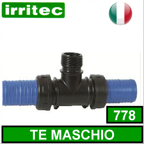 Raccordo art.778 Tee maschio per Flat hose Irritec