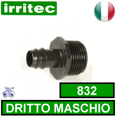 Raccordo Dritto maschio Irritec art.832