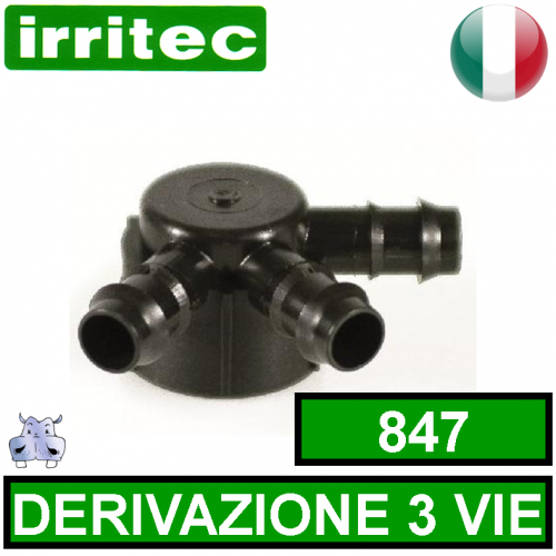 Raccordo Derivazione 3 uscite Irritec art.847