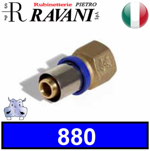Raccordo Dritto Femmina a pressare Ravani