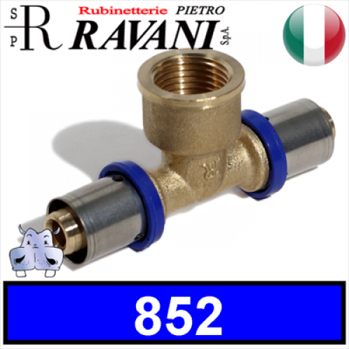 Raccordo T Femmina a pressare Ravani