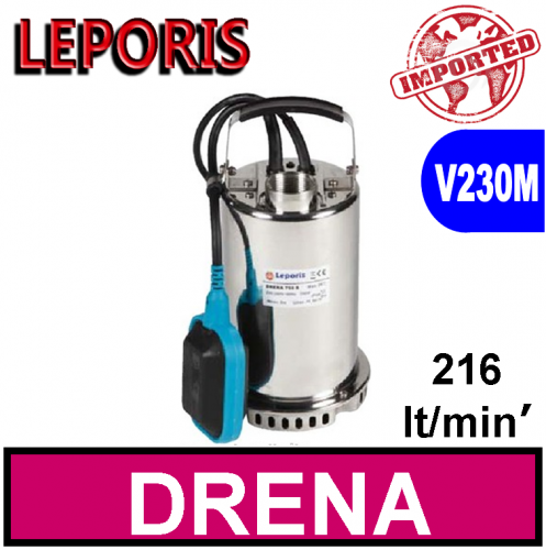 Leporis Elettropompa sommersa per drenaggio DRENA 2