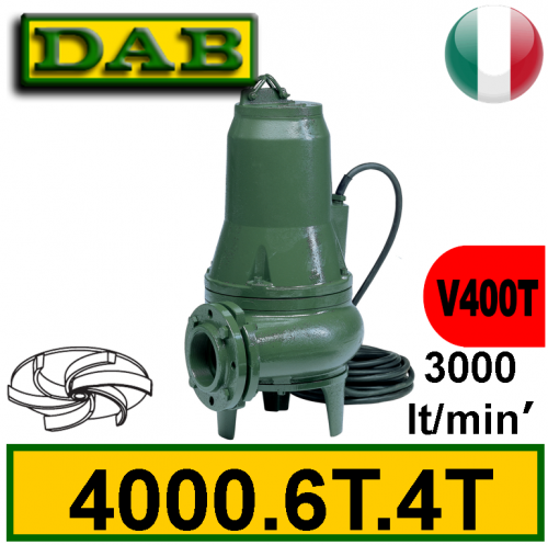 Dab Elettropompa sommersa per fognature Feka 4000.6T.4T (V400T) 2