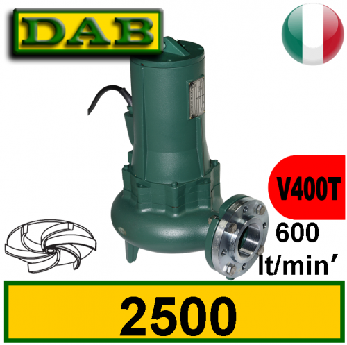 DAB Feka VS 0.55 HP (0,75kW) - Elettropompa Sommersa Per Pozzi Neri E Acque Cariche