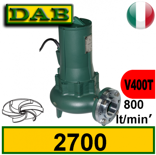 Dab Elettropompa sommersa per fognature Feka 2700 (V400T) 2