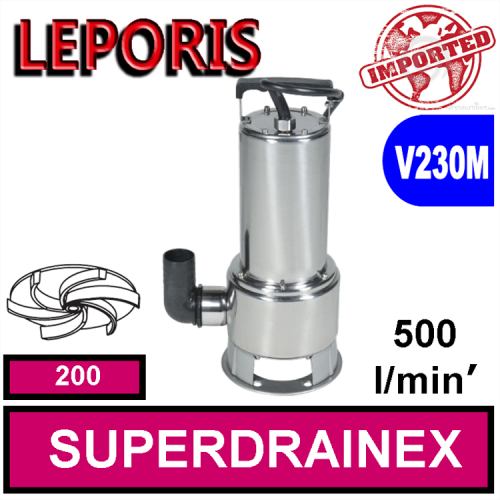 LEPORIS Sommersa per fognature SUPERDRAINEX 200 2