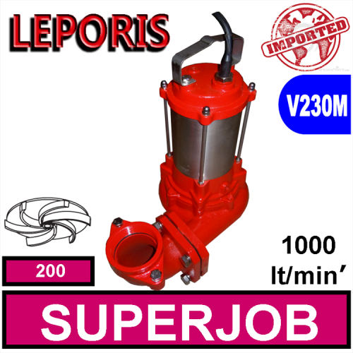 LEPORIS Sommersa per fognature SUPERJOB 200 2
