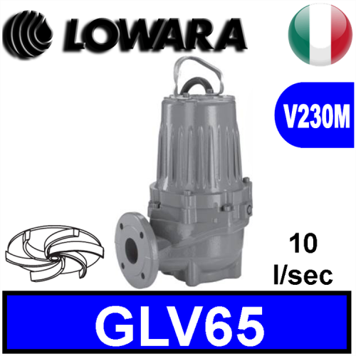 LOWARA Elettropompa Sommersa per fognature GLV65 M, girante vortex 2