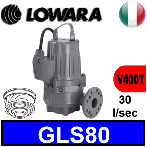 Pos.07 LOWARA Sommersa per fognature GLS80 (V400T) girante monocanale 2