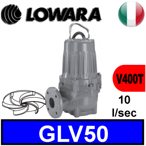 LOWARA Sommersa per fognature GLV50 (V400T) girante vortex 2