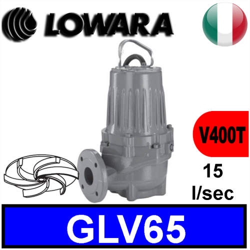 Pos.06 LOWARA Sommersa per fognature GLV65 (V400T) girante vortex 2