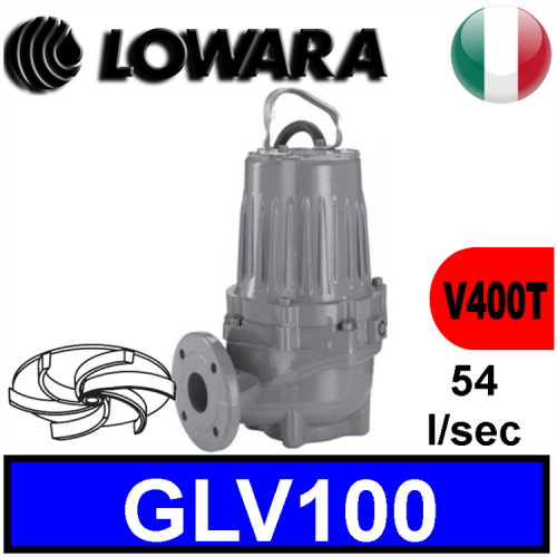 Pos.10 LOWARA Sommersa per fognature GLV100 (V400T) girante vortex 2