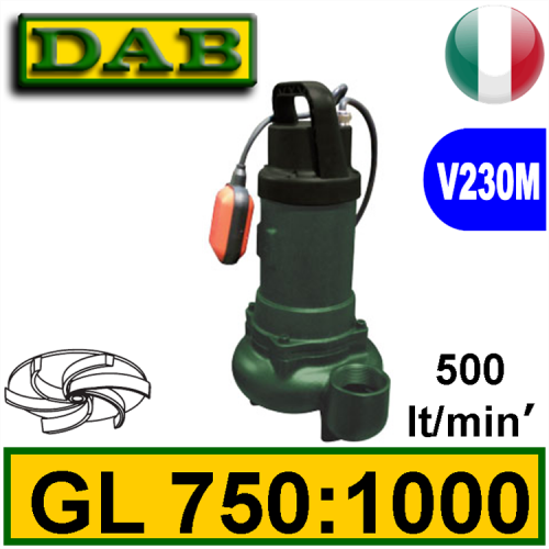 Dab Sommersa per fognature Feka GL 750:1000 2