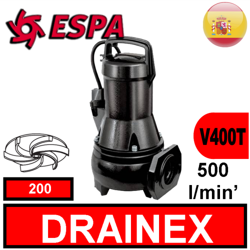 Espa Sommersa per fognature DRAINEX 200 (V400T) 2