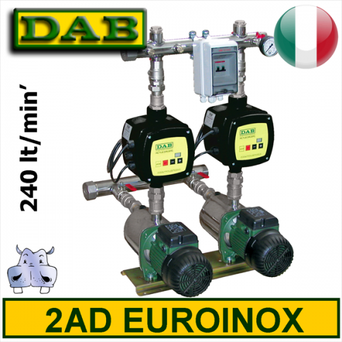 Dab - Gruppo elettropompe ad asse orizzontale sotto inverter 2.A.D.EUROINOX.80