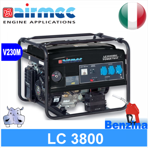 Generatore Gruppo Elettrogeno a benzina Airmec LC 3800DDC 2,8KW 2800W