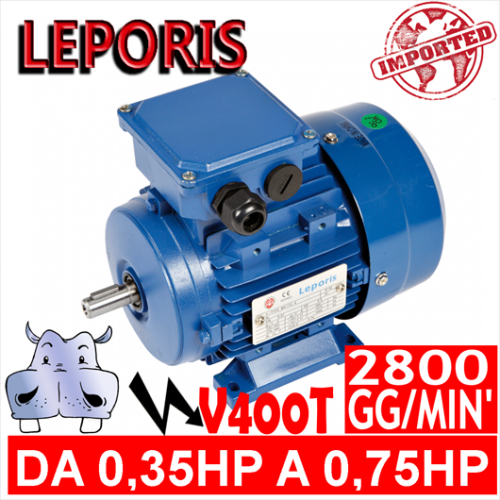 Leporis - Motori elettrici V400T 2 POLI 2800 GG.MIN Forma B3