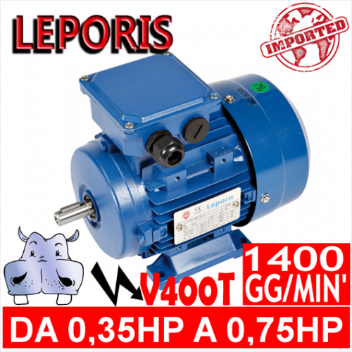 Leporis - Motori elettrici V400T 4 POLI 1400 GG.MIN Forma B3