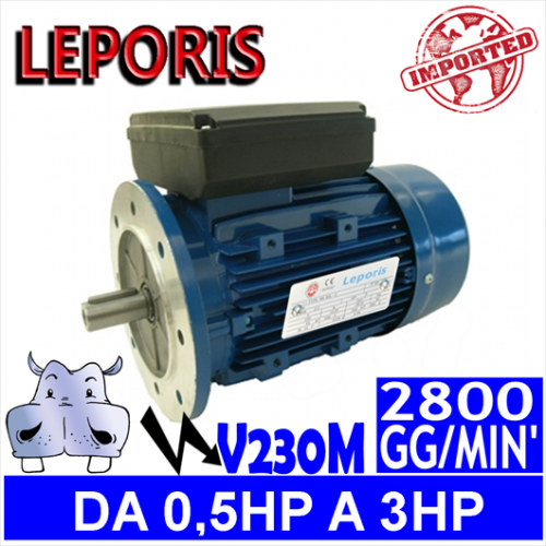 Leporis - Motori elettrici V230M 2 POLI 2800 GG.MIN Forma B5