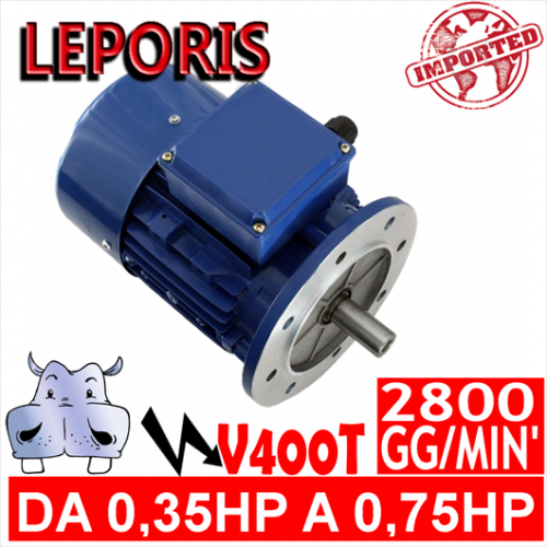 Leporis - Motori elettrici V400T 2 POLI 2800 GG.MIN Forma B5