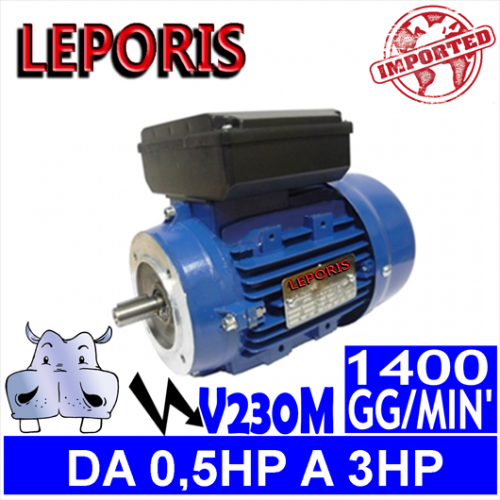 Leporis - Motori elettrici V230M 4 POLI 1400 GG.MIN Forma B14