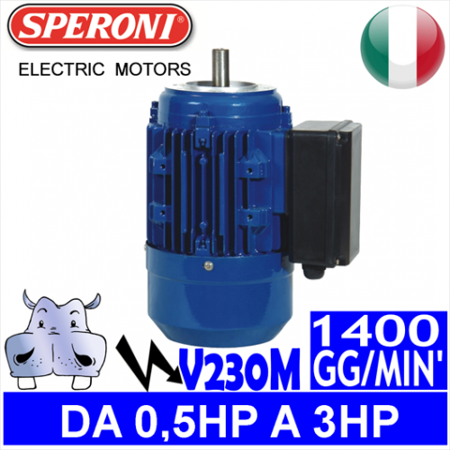 Speroni - Motori elettrici V230M 4 POLI 1400 GG.MIN Forma B14