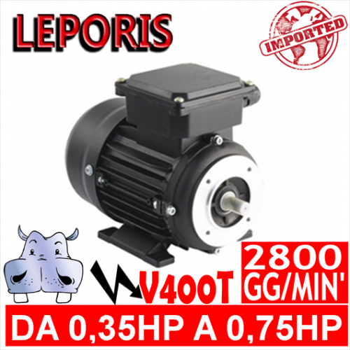 Leporis - Motori elettrici V400T 2 POLI 2800 GG.MIN Forma B3.B14