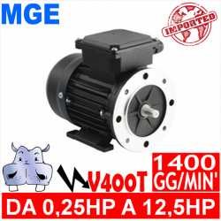 MGE - Motori elettrici V400T 4 POLI 1400 GG.MIN Forma B3.B5 - Serie Alluminio