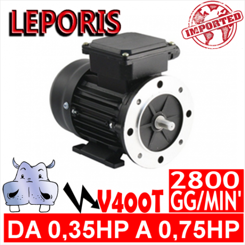 Leporis - Motori elettrici V400T 2 POLI 2800 GG.MIN Forma B3.B5