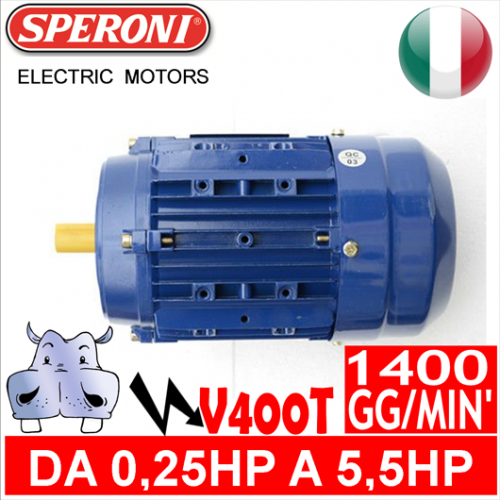 Speroni - Motori elettrici V400T 4 POLI 1400 GG.MIN Forma B14