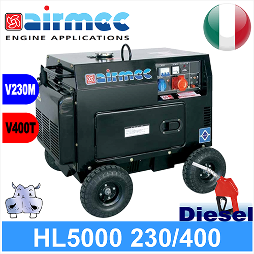 Generatore Gruppo Elettrogeno a diesel HL5000SE 4,2KW 4200W avviamento elettrico 2