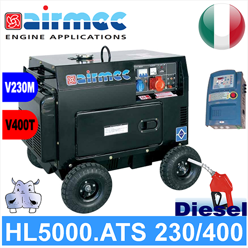 Generatore Gruppo Elettrogeno a diesel HL5000SE 4,2KW 4200W versioni complete di ATS 2