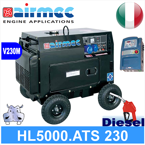 Generatore Gruppo Elettrogeno a diesel HL5000SE 4,2KW 4200W versioni complete di ATS 3
