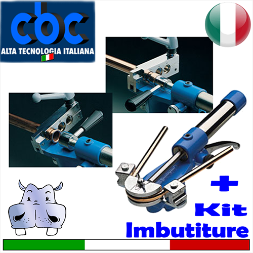 CBC - Curvatubi idraulica portatile OB.85S completa di kit per cartelle e imbutiture