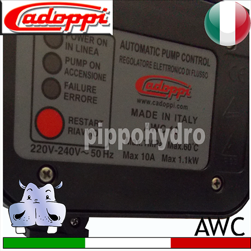 Cadoppi Regolatore di pressione Presscontrol pretarato - applicabile a pompe max 1,5Hp 4