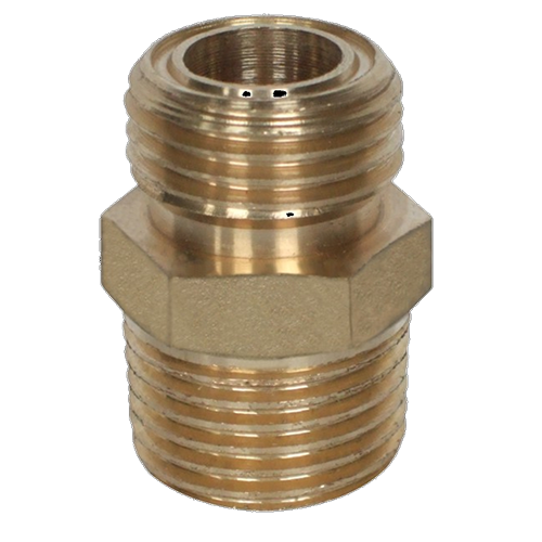 Doppiavite DX-SX uso gas in ottone giallo 2