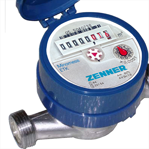 Contatore per acqua ETK-M COVER getto unico a quadrante asciutto completo di coperchio 3