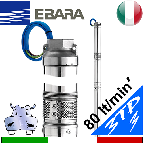 Ebara - Elettropompa centrifuga sommersa ad alta velocità 3TP3