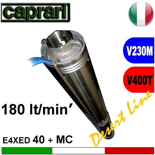 Caprari - Elettropompa sommersa completa E4XED(PD)40+MC....M-T DESERT LINE