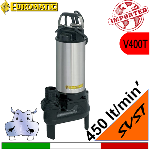 EUROMATIC Elettropompa sommersa trifase per fognature SVST
