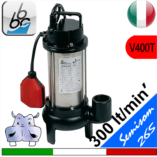 BBC Elettropompa sommersa per fognatura SEMISOM 290 Trifase EX SEMISOM 265 2