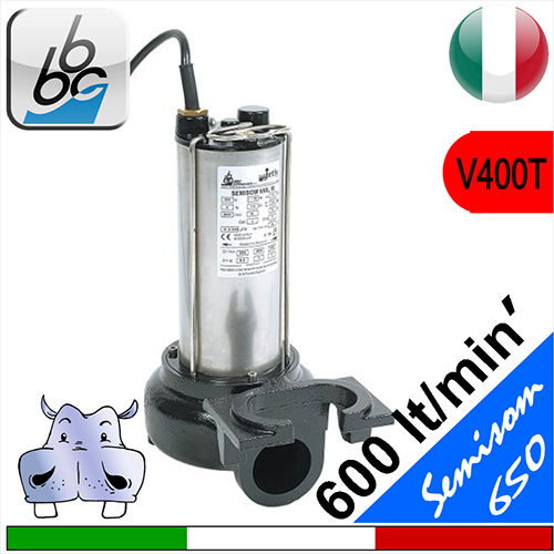 BBC Elettropompa sommersa per fognatura SEMISOM 650