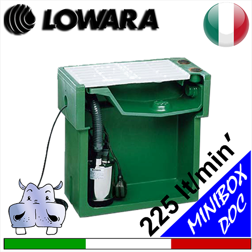 Lowara - Stazione di sollevamento MINIBOX per acque grigie completa di sommerse serie DOC7