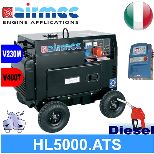 Generatore Gruppo Elettrogeno a diesel HL5000SE 4,2KW 4200W versioni complete di ATS