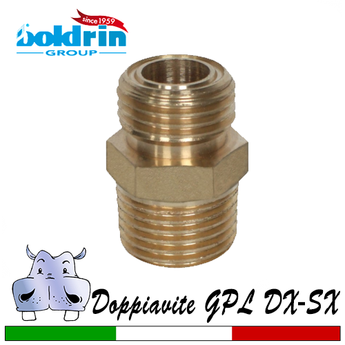 Doppiavite in ottone giallo GPL DX -  SX