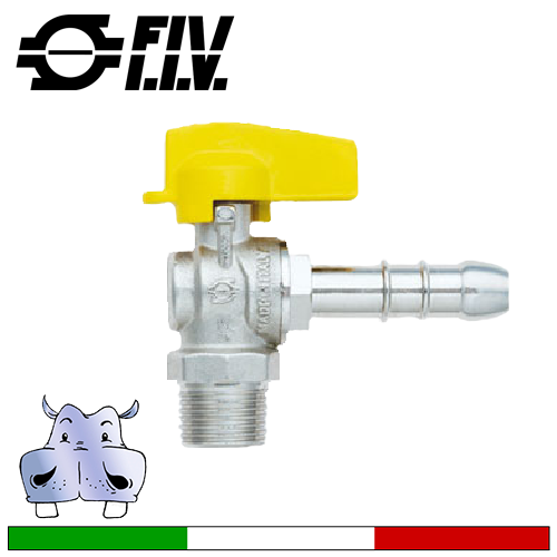 Rubinetto a sfera leva corta maschio 90° EASY Fiv per gas
