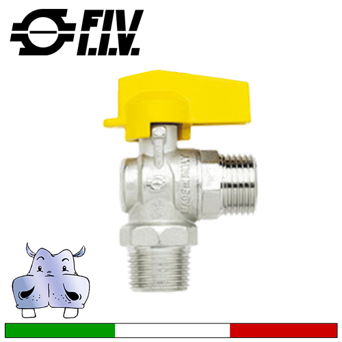 Valvola a sfera leva corta MM 90° Fiv per gas HEAVY